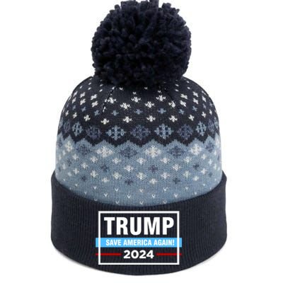 Trump 2024 Save America Again The Baniff Cuffed Pom Beanie