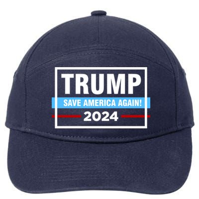 Trump 2024 Save America Again 7-Panel Snapback Hat
