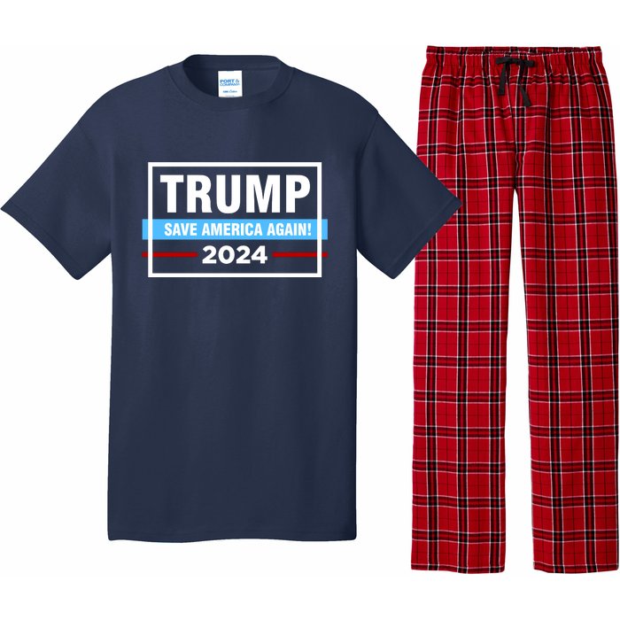 Trump 2024 Save America Again Pajama Set