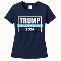 Trump 2024 Save America Again Womens T-Shirt
