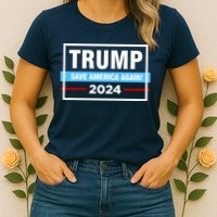 Trump 2024 Save America Again Womens T-Shirt