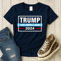 Trump 2024 Save America Again Womens T-Shirt