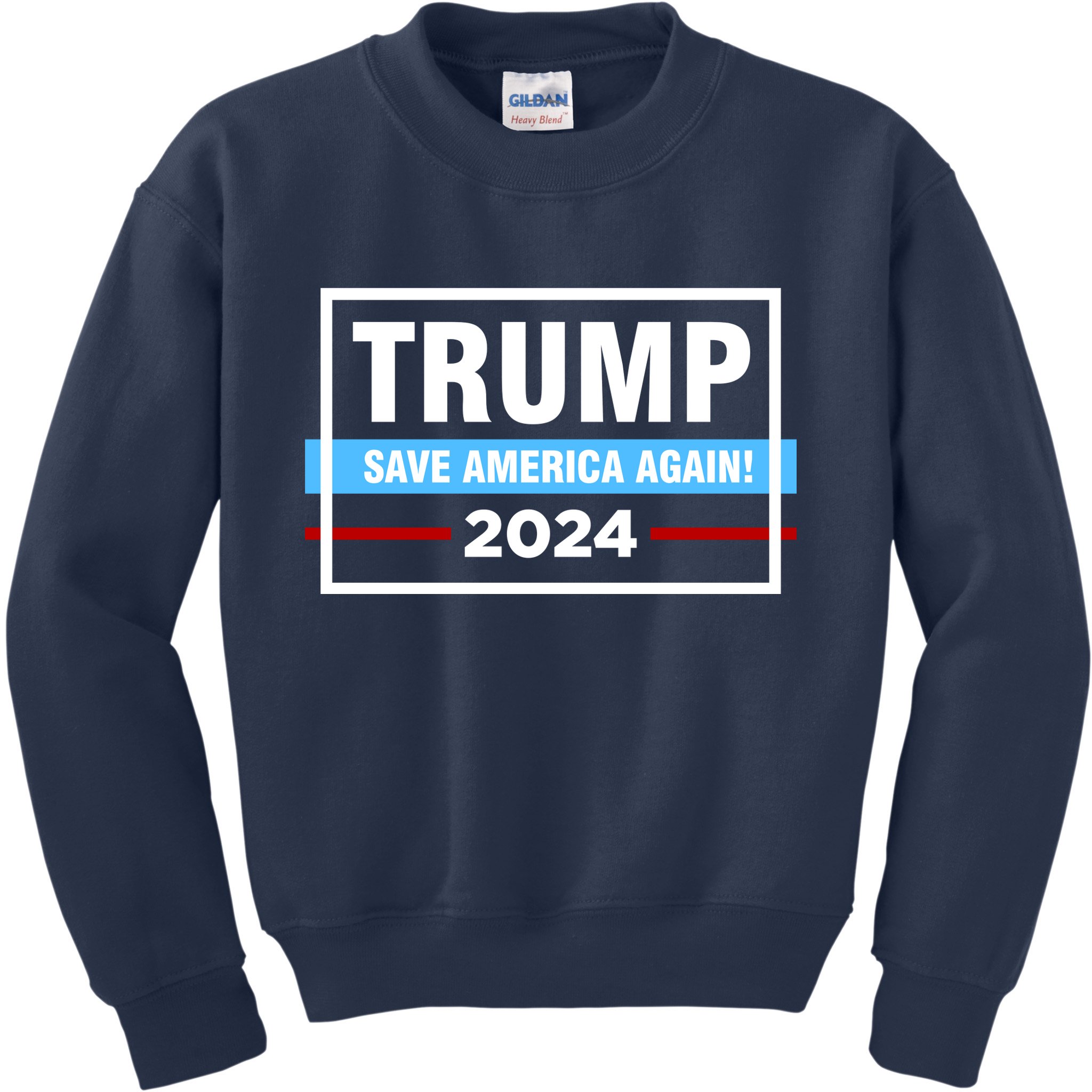 Trump 2024 Save America Again Kids Sweatshirt