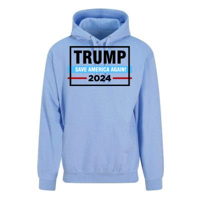 Trump 2024 Save America Again Unisex Surf Hoodie