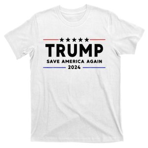 Trump 2024 Save America Again Vote Trump White T-Shirt