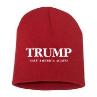 Trump 2024 Save America Again Short Acrylic Beanie