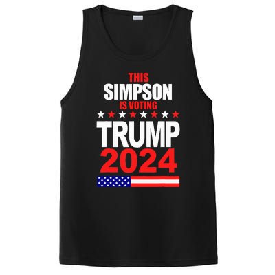 Trump 2024 Simpson Surname Family Voting Supporter PosiCharge Competitor Tank