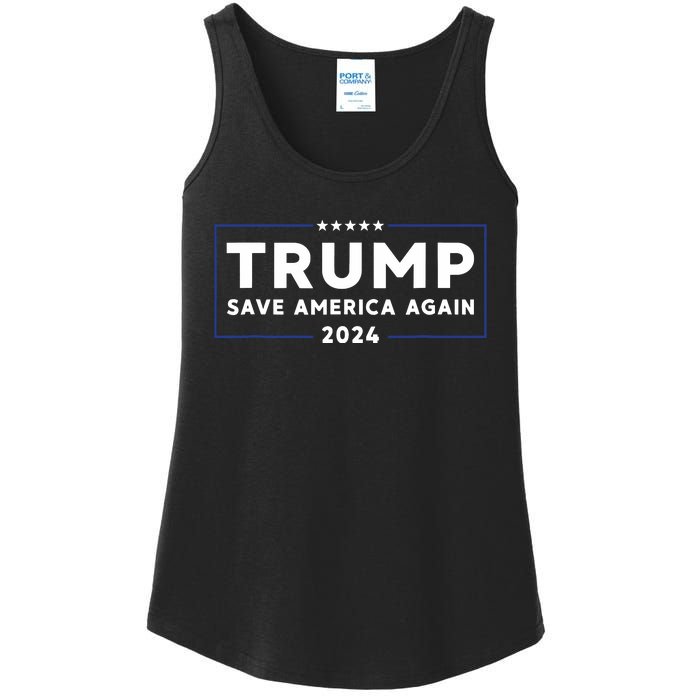 Trump 2024 Save America Save America Again Trump Ladies Essential Tank