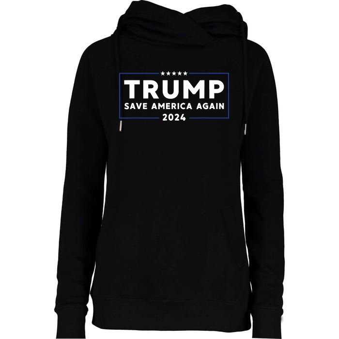 Trump 2024 Save America Save America Again Trump Womens Funnel Neck Pullover Hood