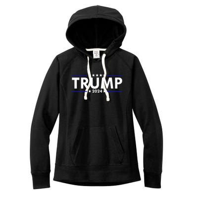 Trump 2024 Simple Logo Women's Fleece Hoodie