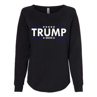 Trump 2024 Simple Logo Womens California Wash Sweatshirt