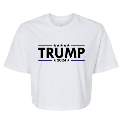 Trump 2024 Simple Logo Bella+Canvas Jersey Crop Tee