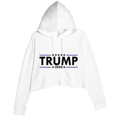 Trump 2024 Simple Logo Crop Fleece Hoodie