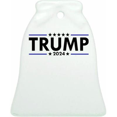 Trump 2024 Simple Logo Ceramic Bell Ornament