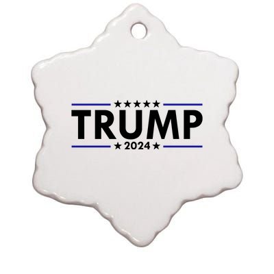 Trump 2024 Simple Logo Ceramic Star Ornament