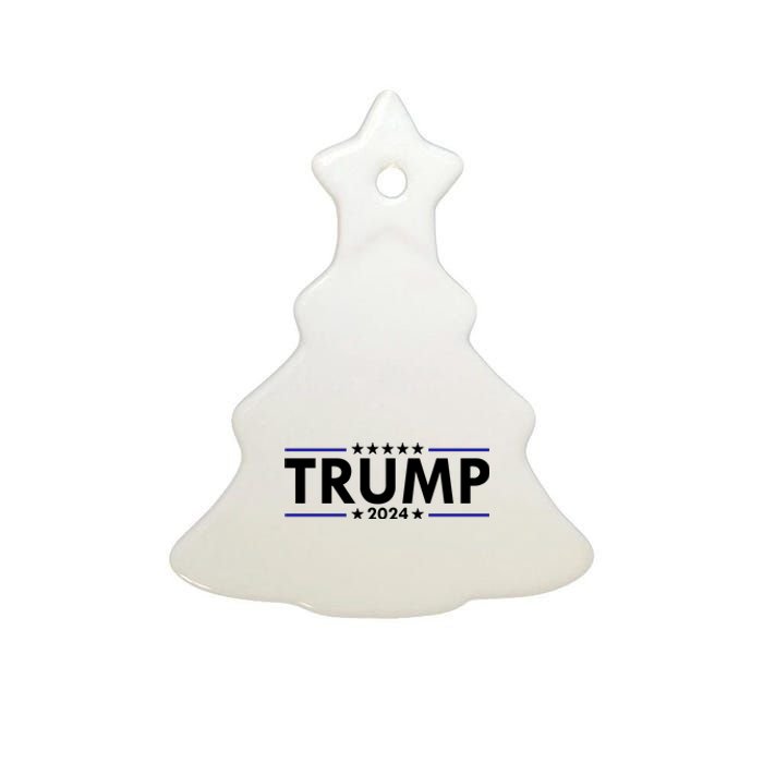 Trump 2024 Simple Logo Ceramic Tree Ornament