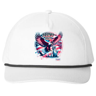 Trump 2024 Statue Of Liberty Eagle Freedom Snapback Five-Panel Rope Hat