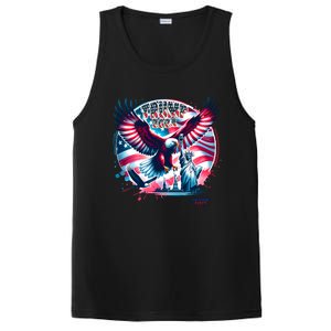 Trump 2024 Statue Of Liberty Eagle Freedom PosiCharge Competitor Tank