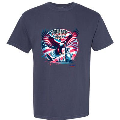 Trump 2024 Statue Of Liberty Eagle Freedom Garment-Dyed Heavyweight T-Shirt