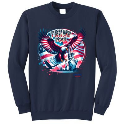 Trump 2024 Statue Of Liberty Eagle Freedom Sweatshirt