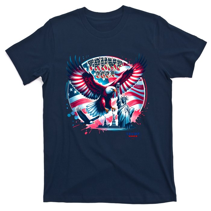 Trump 2024 Statue Of Liberty Eagle Freedom T-Shirt