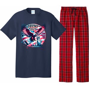 Trump 2024 Statue Of Liberty Eagle Freedom Pajama Set