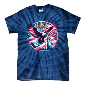 Trump 2024 Statue Of Liberty Eagle Freedom Tie-Dye T-Shirt