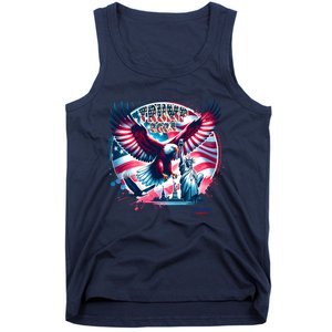 Trump 2024 Statue Of Liberty Eagle Freedom Tank Top