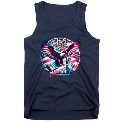 Trump 2024 Statue Of Liberty Eagle Freedom Tank Top