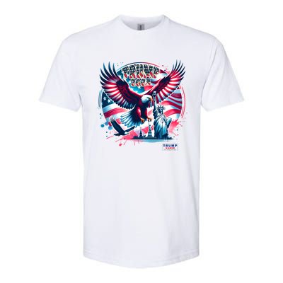 Trump 2024 Statue Of Liberty Eagle Freedom Softstyle® CVC T-Shirt