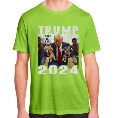 Trump 2024 Save The Cats Saying Debate Adult ChromaSoft Performance T-Shirt