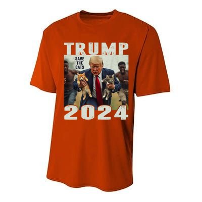 Trump 2024 Save The Cats Saying Debate Performance Sprint T-Shirt