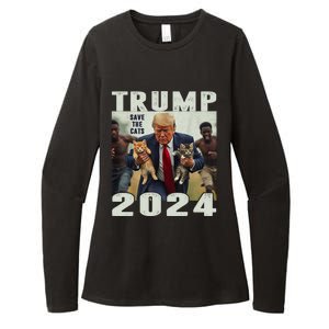 Trump 2024 Save The Cats Saying Debate Womens CVC Long Sleeve Shirt