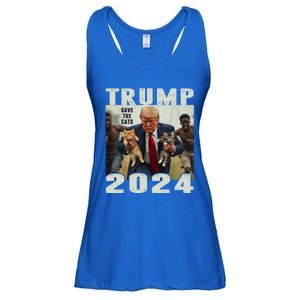 Trump 2024 Save The Cats Saying Debate Ladies Essential Flowy Tank