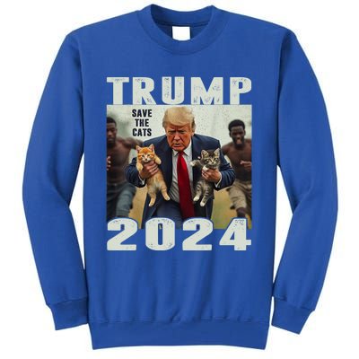 Trump 2024 Save The Cats Saying Debate Tall Sweatshirt