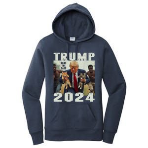 Trump 2024 Save The Cats Saying Debate Women's Pullover Hoodie