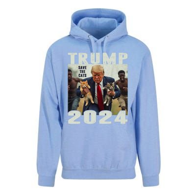 Trump 2024 Save The Cats Saying Debate Unisex Surf Hoodie