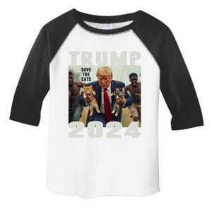 Trump 2024 Save The Cats Saying Debate Toddler Fine Jersey T-Shirt