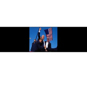 Trump 2024 Stay Strong Fist Pump Rally Secret Service Flag Bumper Sticker