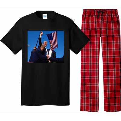 Trump 2024 Stay Strong Fist Pump Rally Secret Service Flag Pajama Set