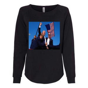 Trump 2024 Stay Strong Fist Pump Rally Secret Service Flag Womens California Wash Sweatshirt