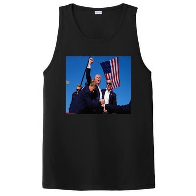 Trump 2024 Stay Strong Fist Pump Rally Secret Service Flag PosiCharge Competitor Tank