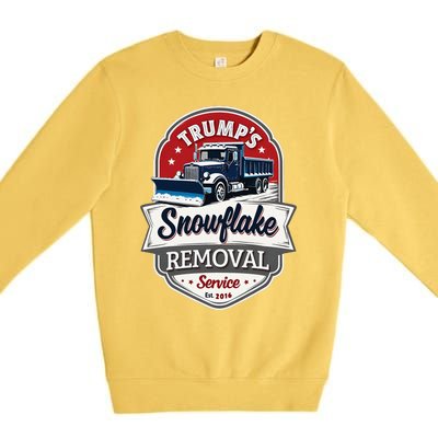 Trump 2024 Snowflake Removal Service Political Satire Premium Crewneck Sweatshirt