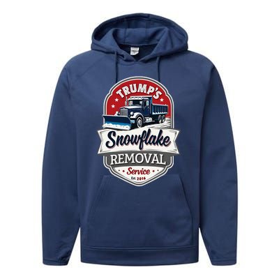 Trump 2024 Snowflake Removal Service Political Satire Performance Fleece Hoodie