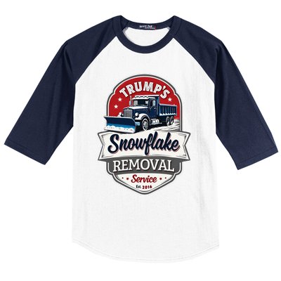 Trump 2024 Snowflake Removal Service Political Satire Baseball Sleeve Shirt