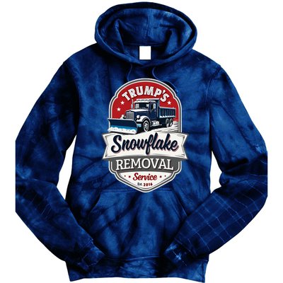 Trump 2024 Snowflake Removal Service Political Satire Tie Dye Hoodie