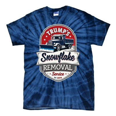 Trump 2024 Snowflake Removal Service Political Satire Tie-Dye T-Shirt