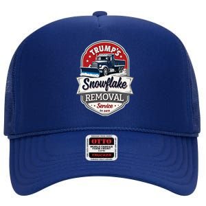 Trump 2024 Snowflake Removal Service Political Satire High Crown Mesh Back Trucker Hat