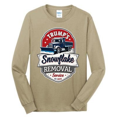 Trump 2024 Snowflake Removal Service Political Satire Tall Long Sleeve T-Shirt