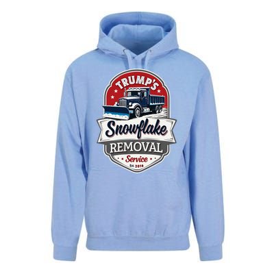 Trump 2024 Snowflake Removal Service Political Satire Unisex Surf Hoodie